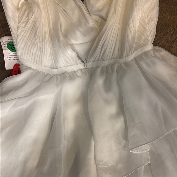 Mac Duggal White Ruffled A-line Wedding Dress - Picture 8 of 10